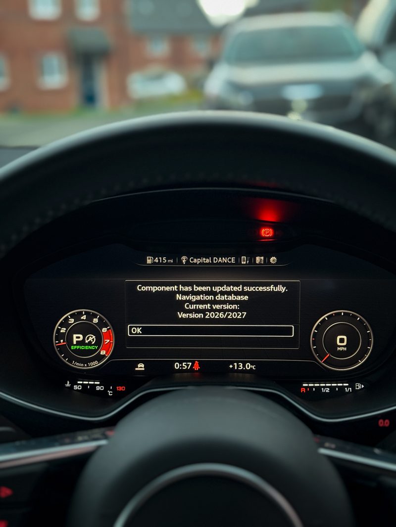 Update Successful — 2026 Audi Navigation Map Update – MIB2 on a Audi