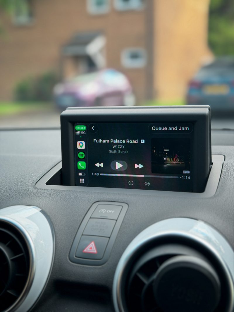 CarPlay Now Playing — Audi A1 CarPlay & Android Auto Integration Module – RMC on a Audi