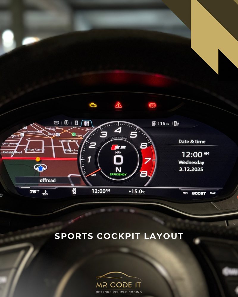 Sports Cockpit Layout — Audi Coding Package on a Audi