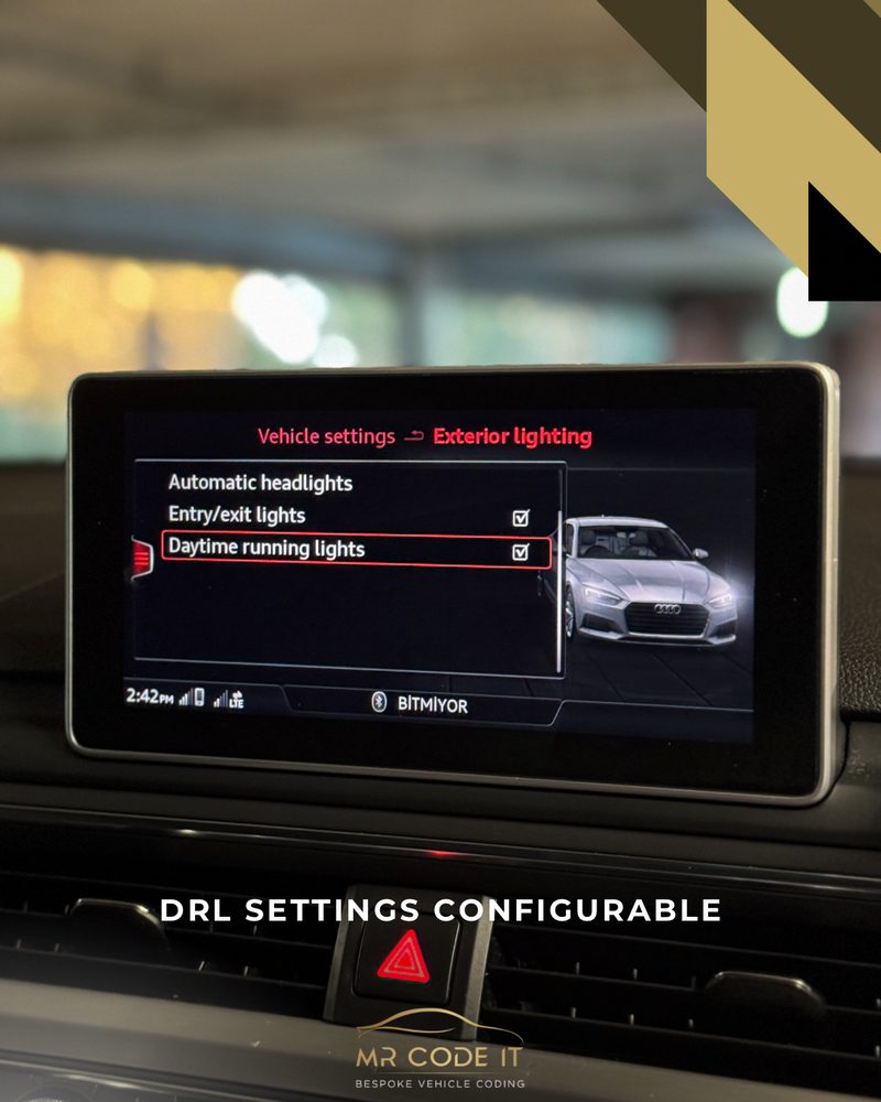 DRL Settings Configurable — Audi Coding Package on a Audi
