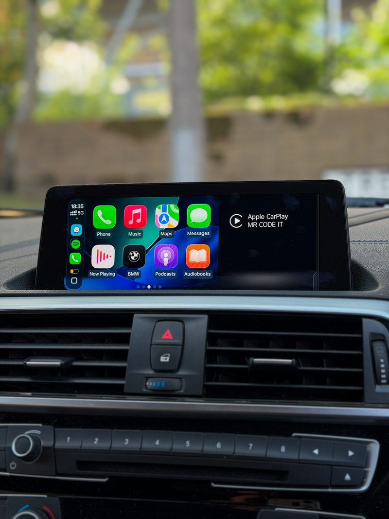 Half Screen (Before) — BMW Apple CarPlay Half Screen to Fullscreen Upgrade on a BMW
