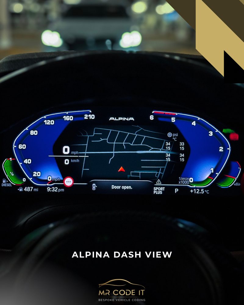 Alpina Dash View — BMW Coding Package (Hidden Feature Unlocking) on a BMW