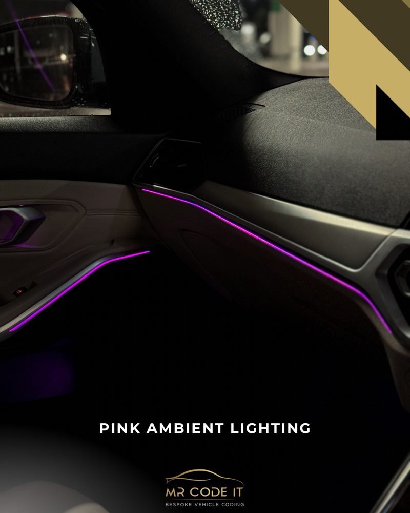 Pink Ambient Lighting — BMW Coding Package (Hidden Feature Unlocking) on a BMW