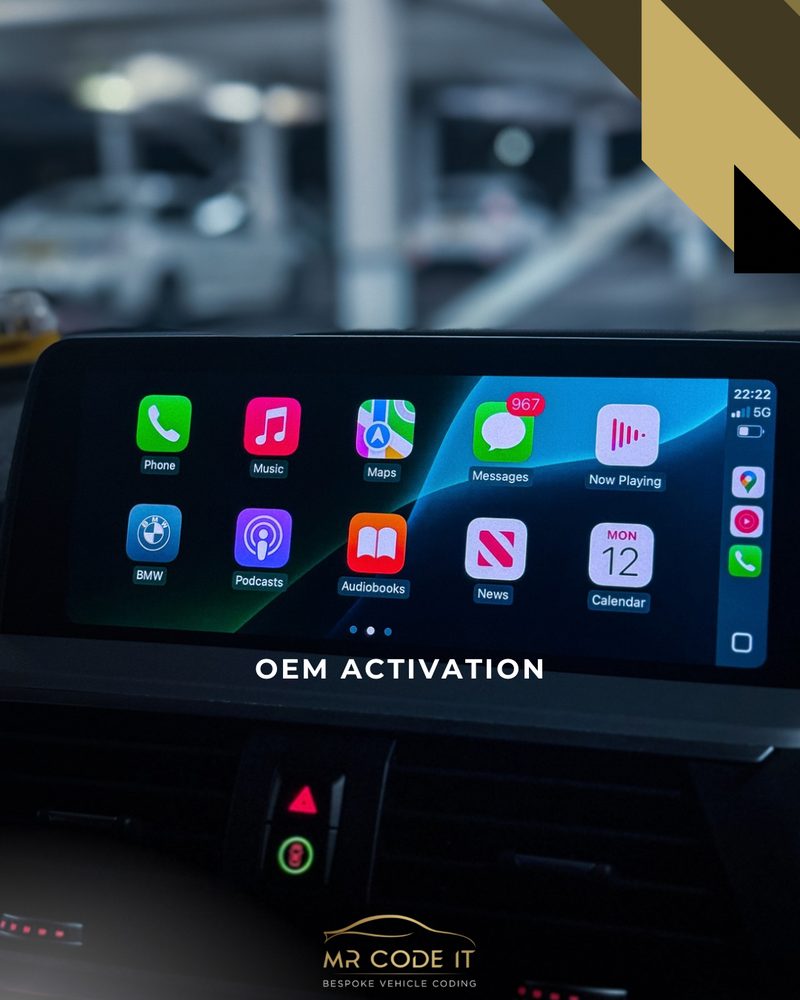 OEM Apple CarPlay Activation completed on a BMW by Mr Code It