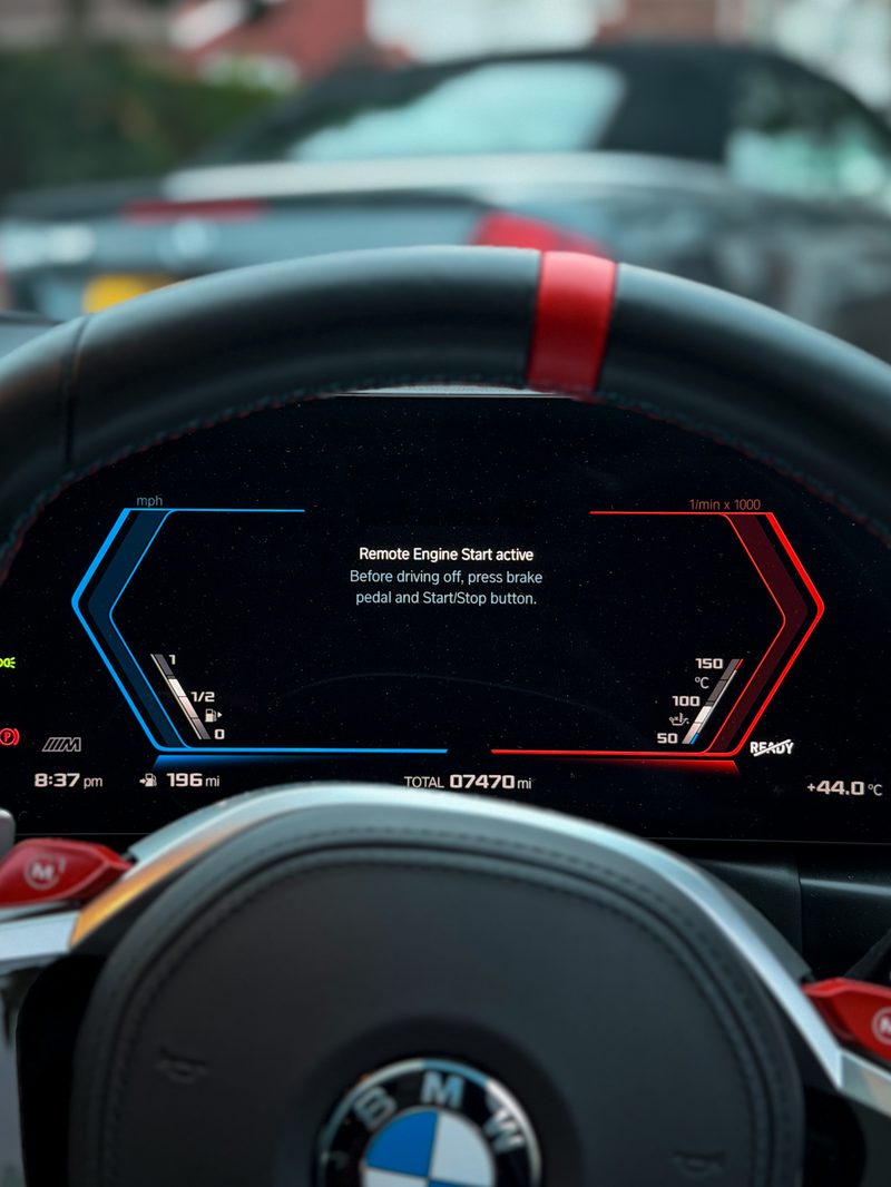 Pre-Conditioning Menu — Engine Remote Start on a BMW
