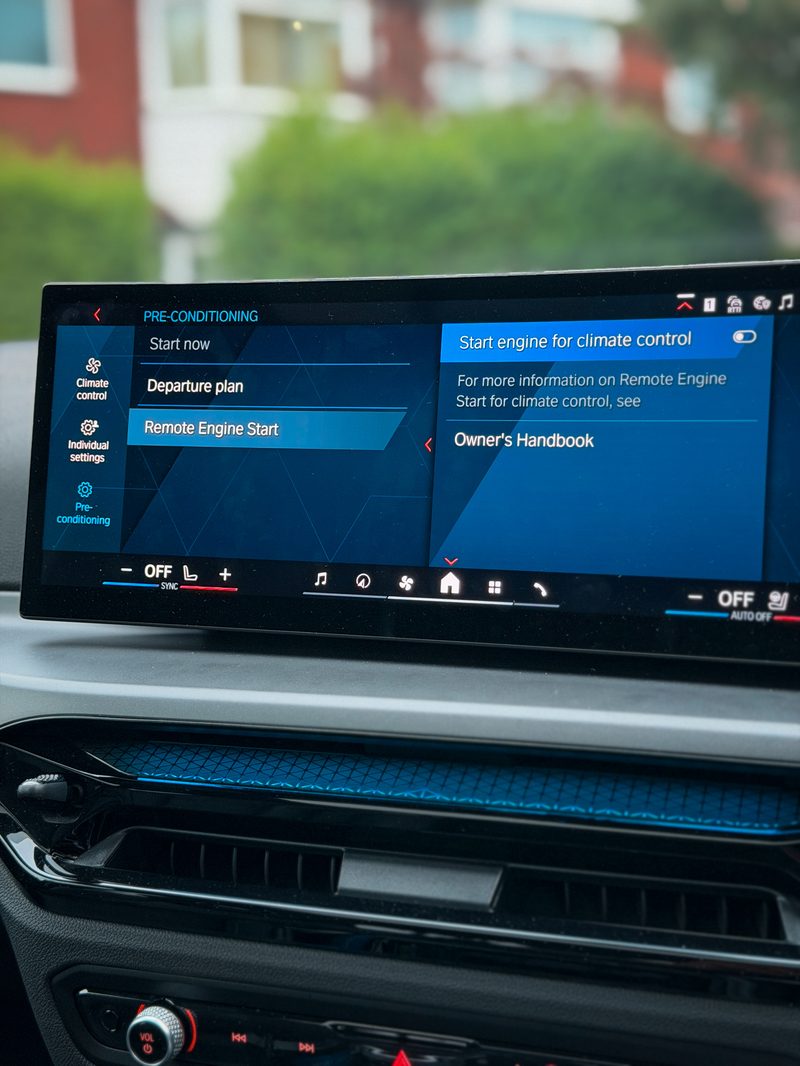 Climate Control Active — Engine Remote Start on a BMW