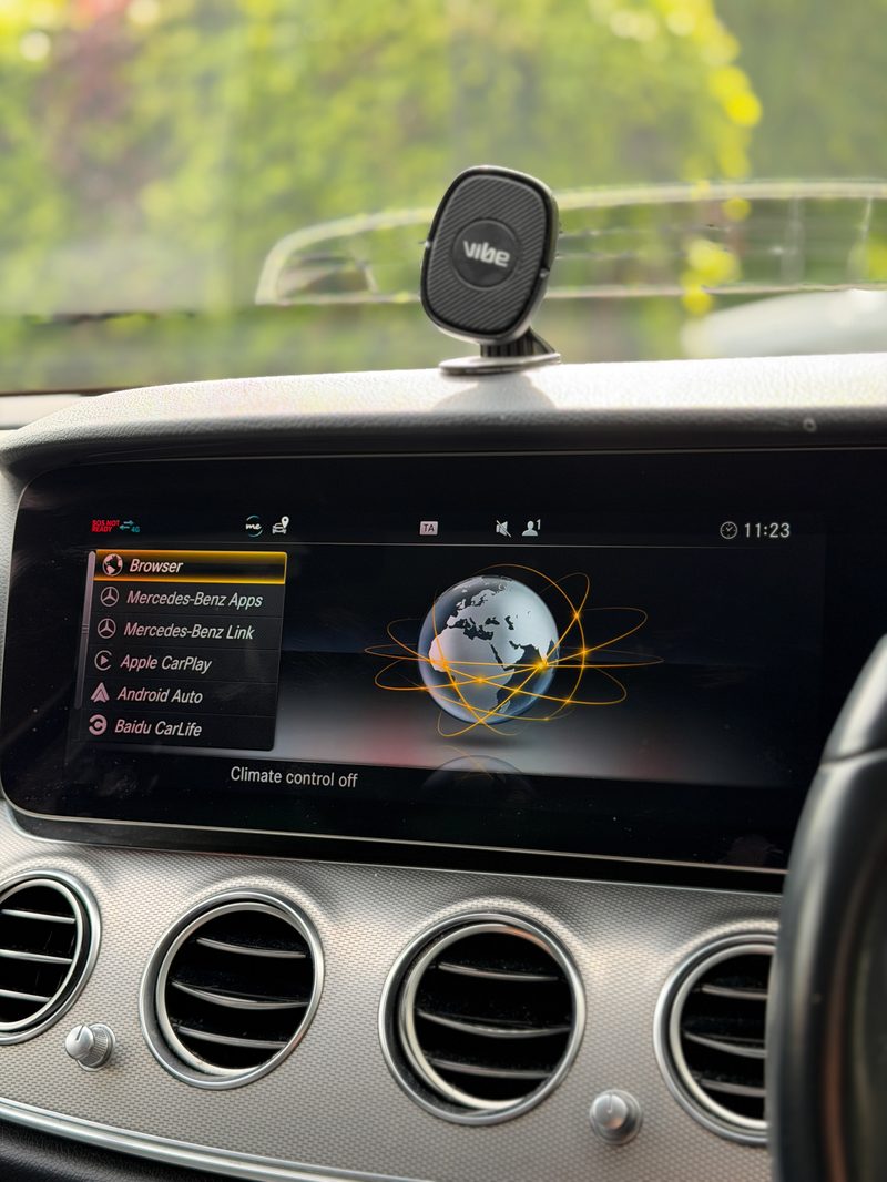 After Activation — Mercedes NTG5.5 Apple CarPlay & Android Auto Activation – C/E/S Class on a Mercedes-Benz