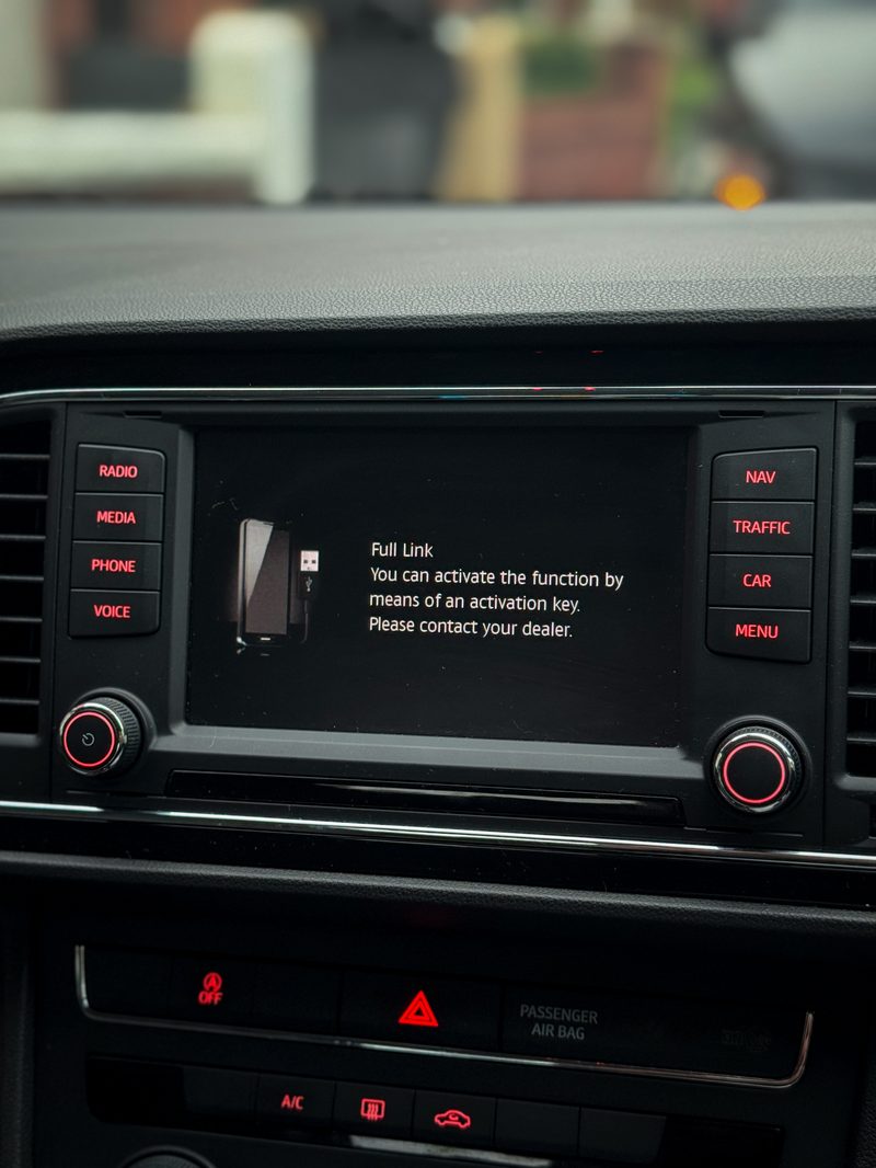 Before Activation — SEAT Full Link Activation – Apple CarPlay / Android Auto on a SEAT